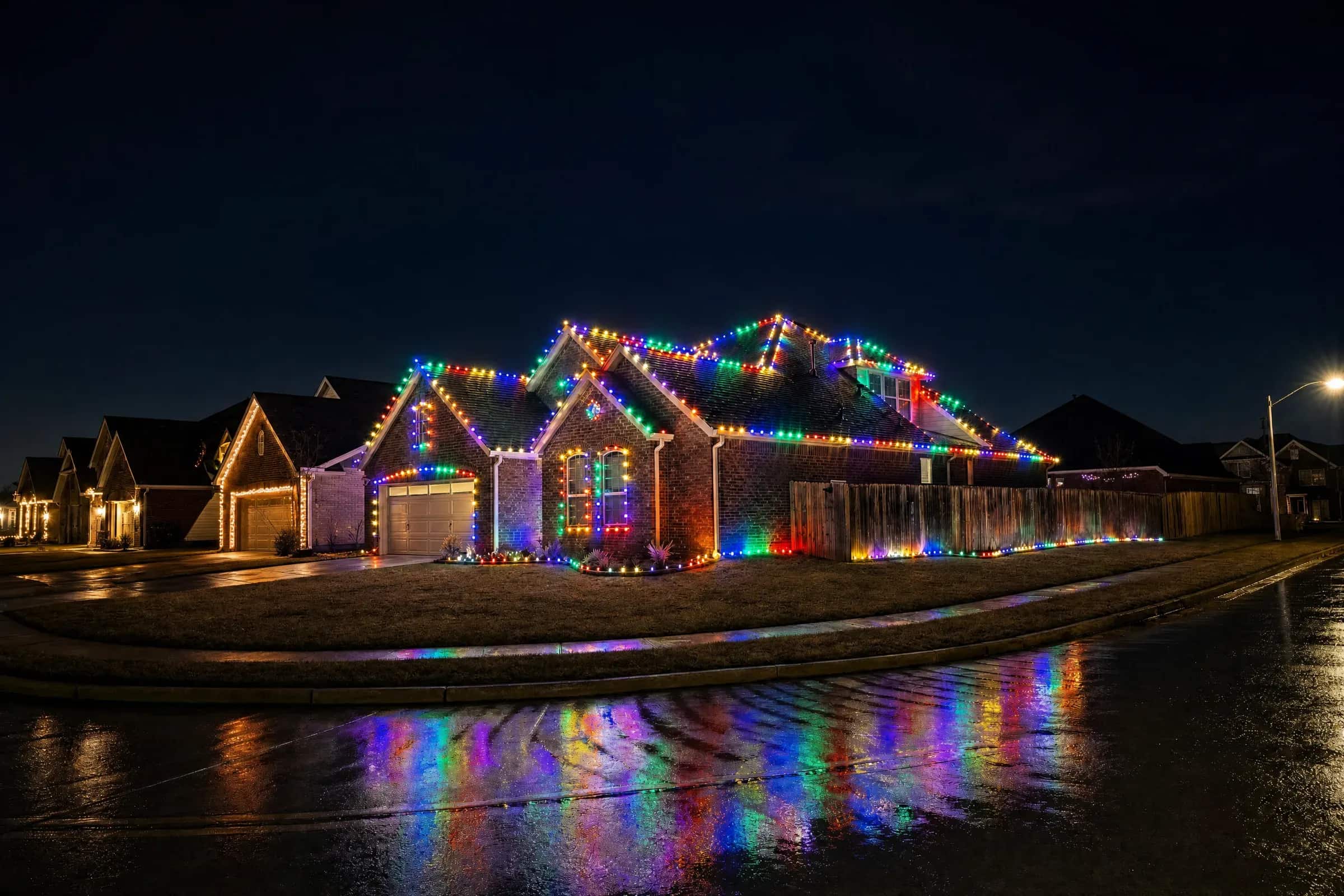 The Griswolds Christmas light installation by Top Tier Lights in greater Houston